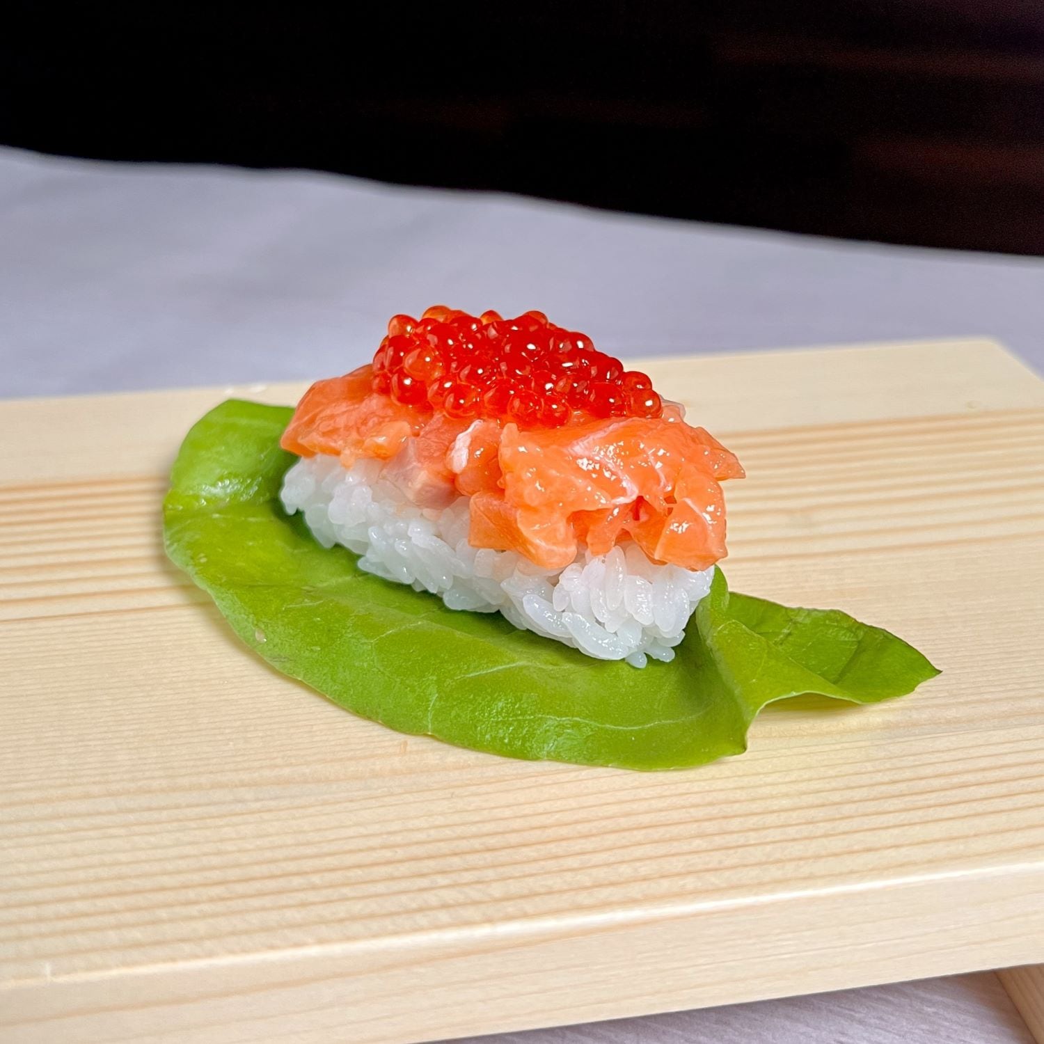 【菜】サーモンいくら (ダイスサーモン)の手巻き寿司