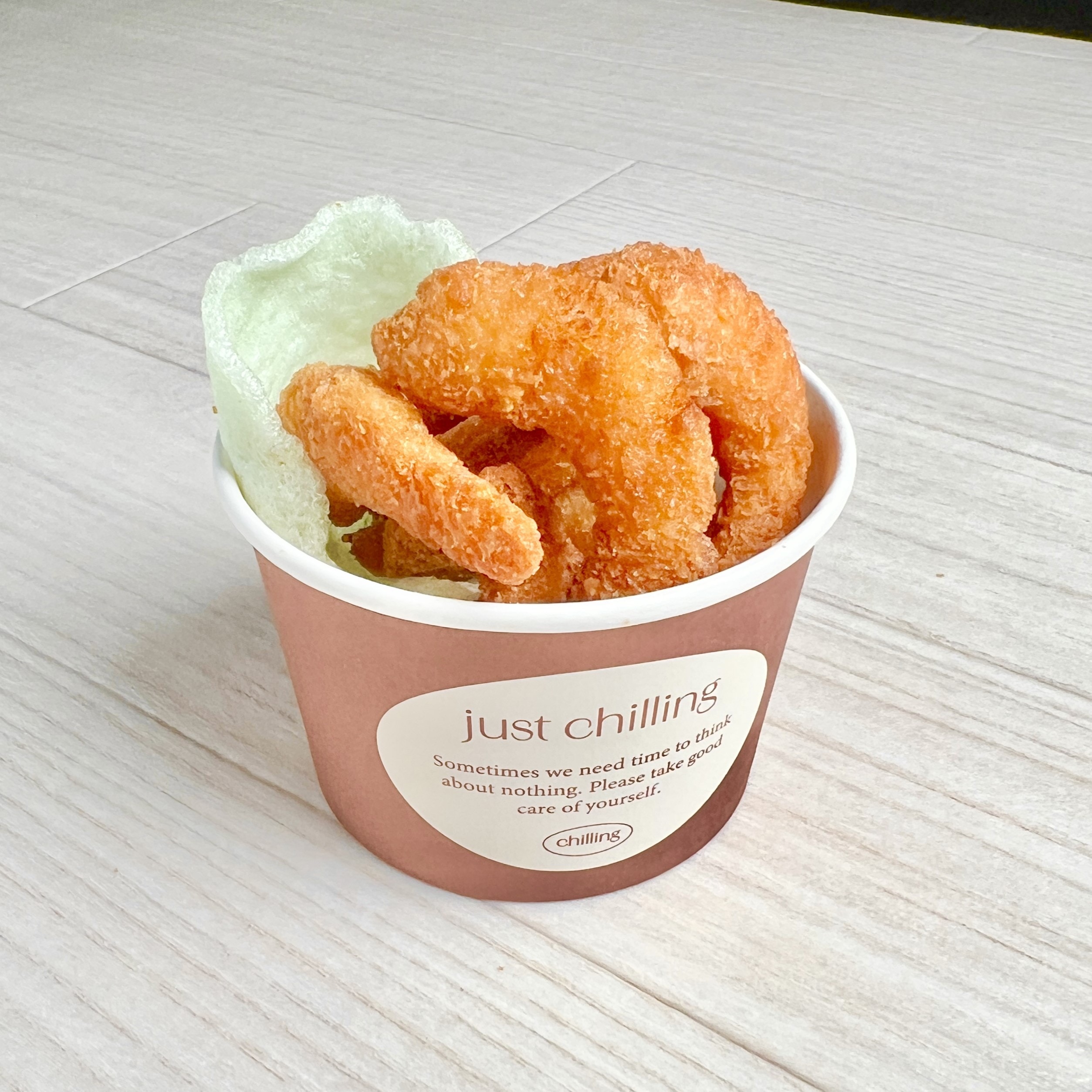 キッチンカーグルメ・フェス飯・お花見グルメにワンハンドメニュー　カップdeポップコーンシュリンプ