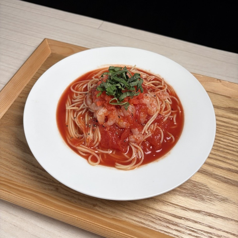 海老の明太トマトパスタ
