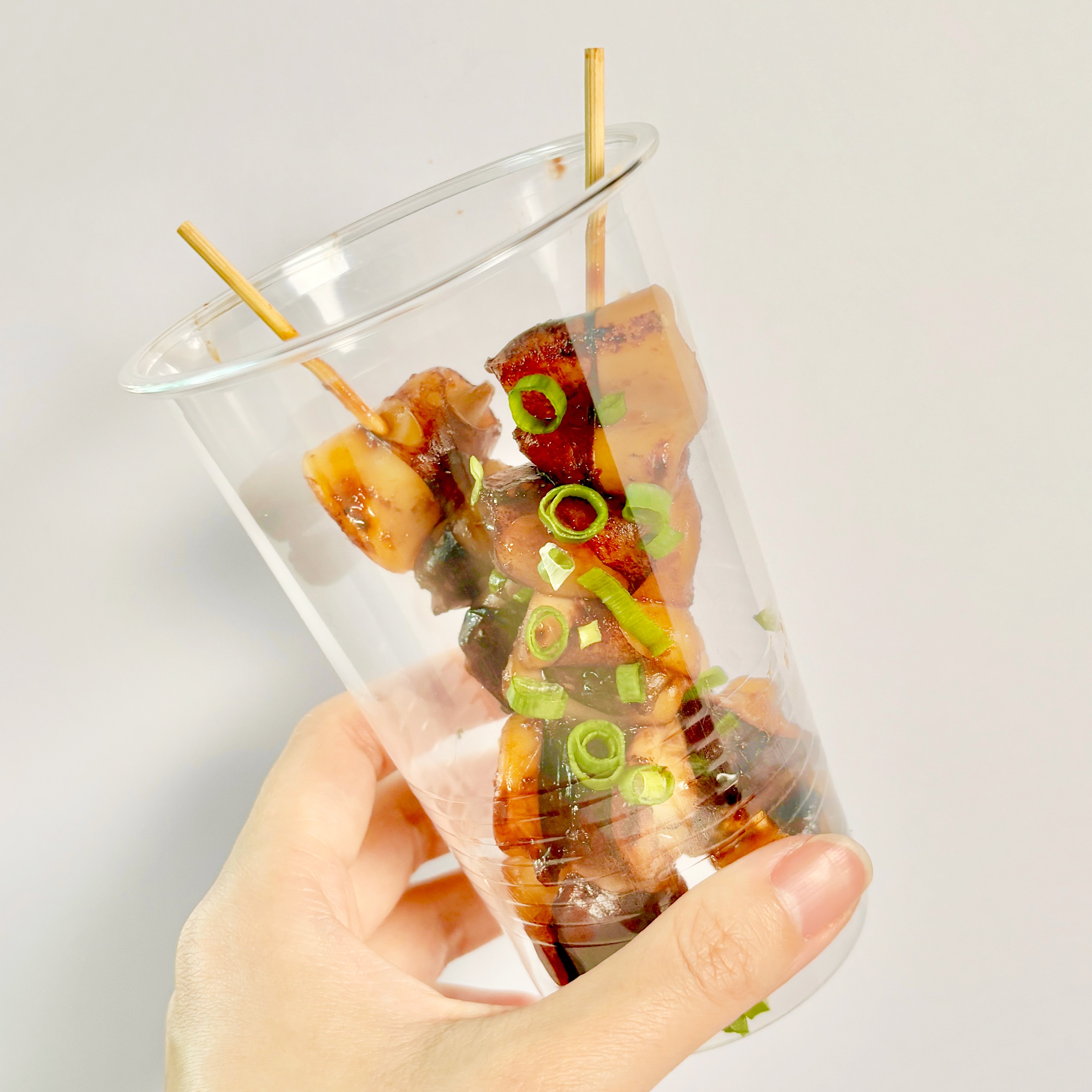 ヤリイカリングの蒲焼ダレの串焼き