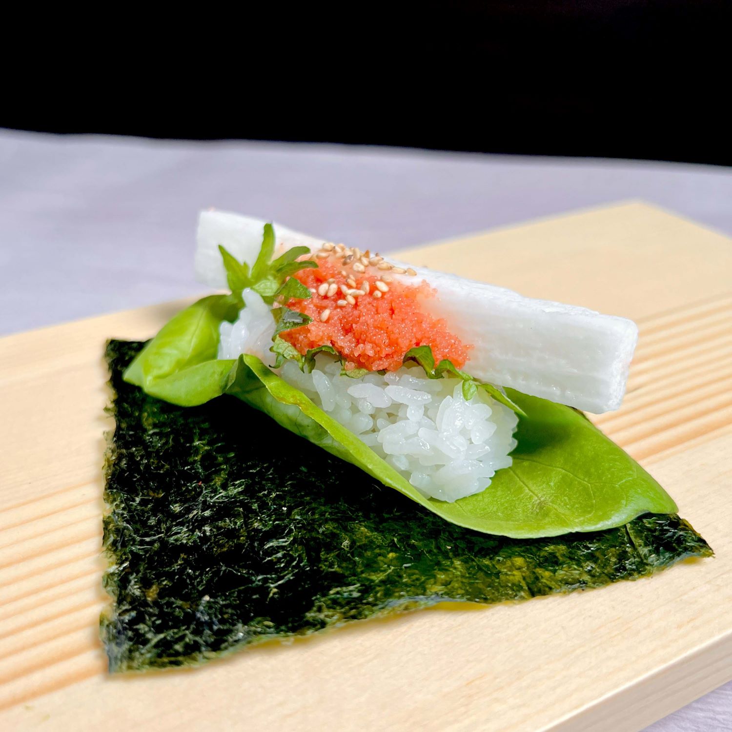 長芋明太の手巻き寿司