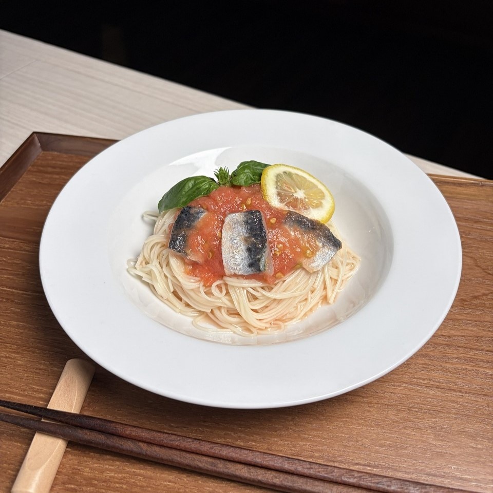 フローズントマトといわしのそうめん