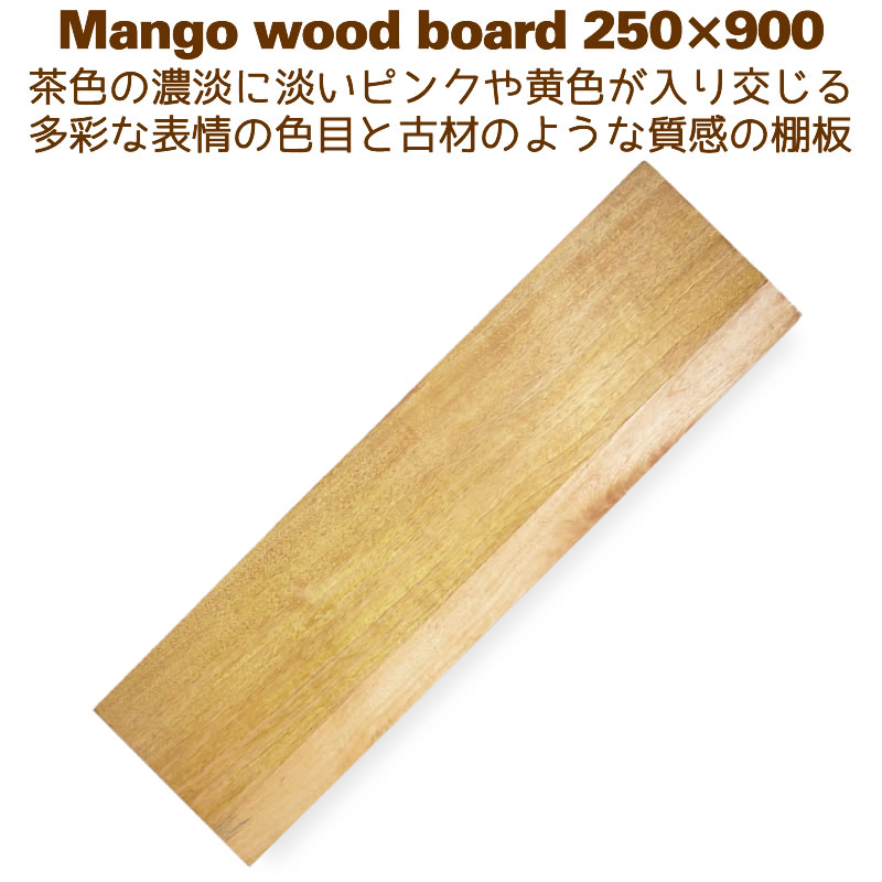 棚板 マンゴーウッドシェルフボード250x900