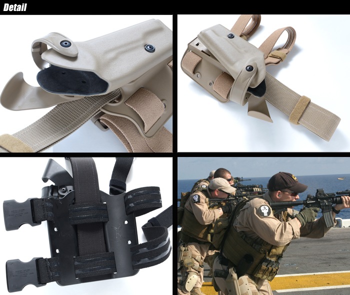 ミリタリーショップ専門店 Swat Safariland サファリランド 6004タクティカル レッグホルスター Colt1911シリーズ 右用 2色展開 6004 53 Safariland