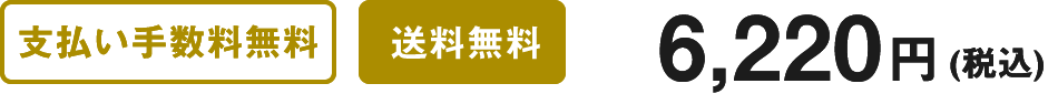 支払い手数料無料 送料無料 6,220(税込)