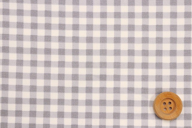 ニュアンスカラーギンガムチェック／グレー【オックス生地