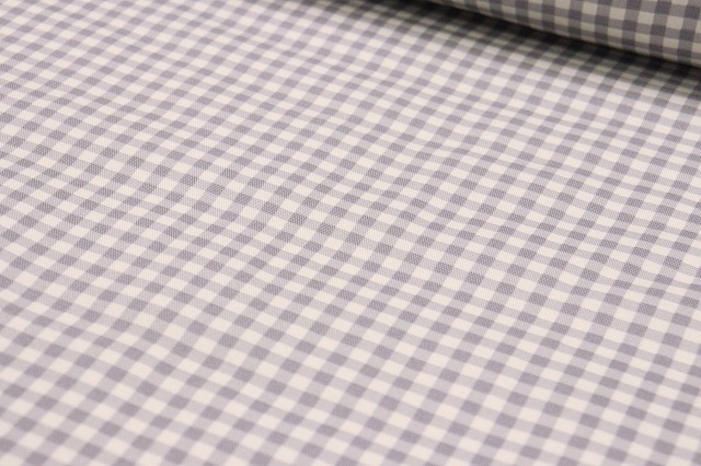 ニュアンスカラーギンガムチェック／グレー【オックス生地