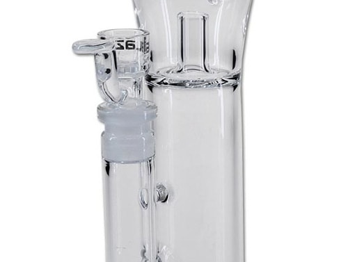 煙をトルネードさせて不純物を散らす｢ブレイズ・ガラス｣ガラスボング/BLAZE JET FLASH GLASS BONG-STRAIGHT  CLEAR/喫煙具販売 ホールワールド