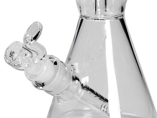 煙をスクリューさせて不純物を散らす｢ブレイズ・ガラス｣ガラスボング/BLAZE JET FLASH GLASS BONG-CLEAR/喫煙具販売  ホールワールド