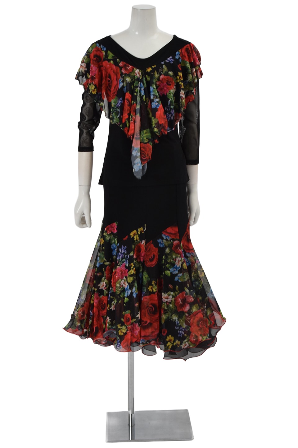 社交ダンストップス　ブラウス　社交ダンススカート レッスンウェア 新品　L ブラウス KR-BL923 | 社交ダンス タカダンス レッスンウェア