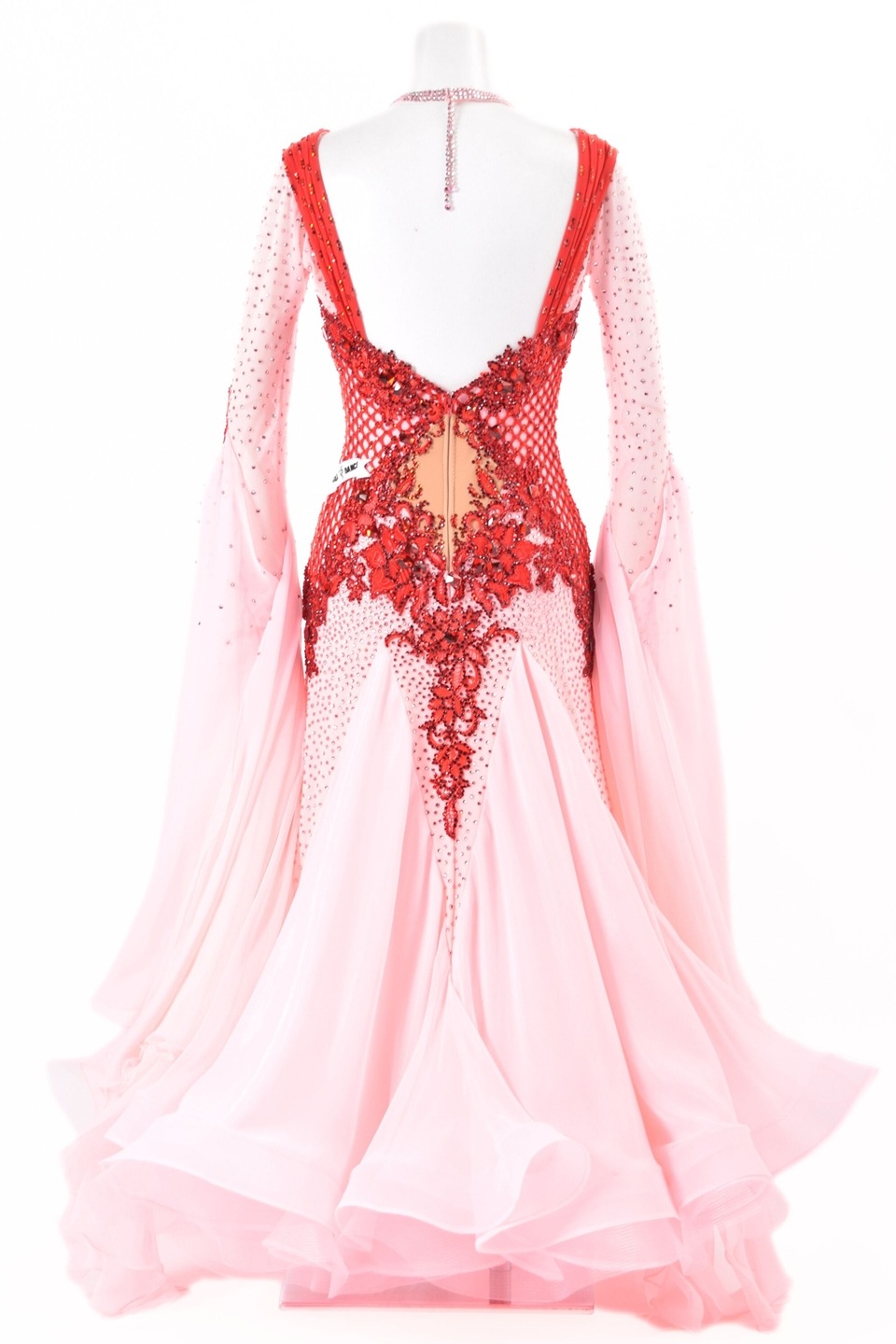 スタンダードドレス TDF-WS24046 シュガーピンク M 社交ダンス