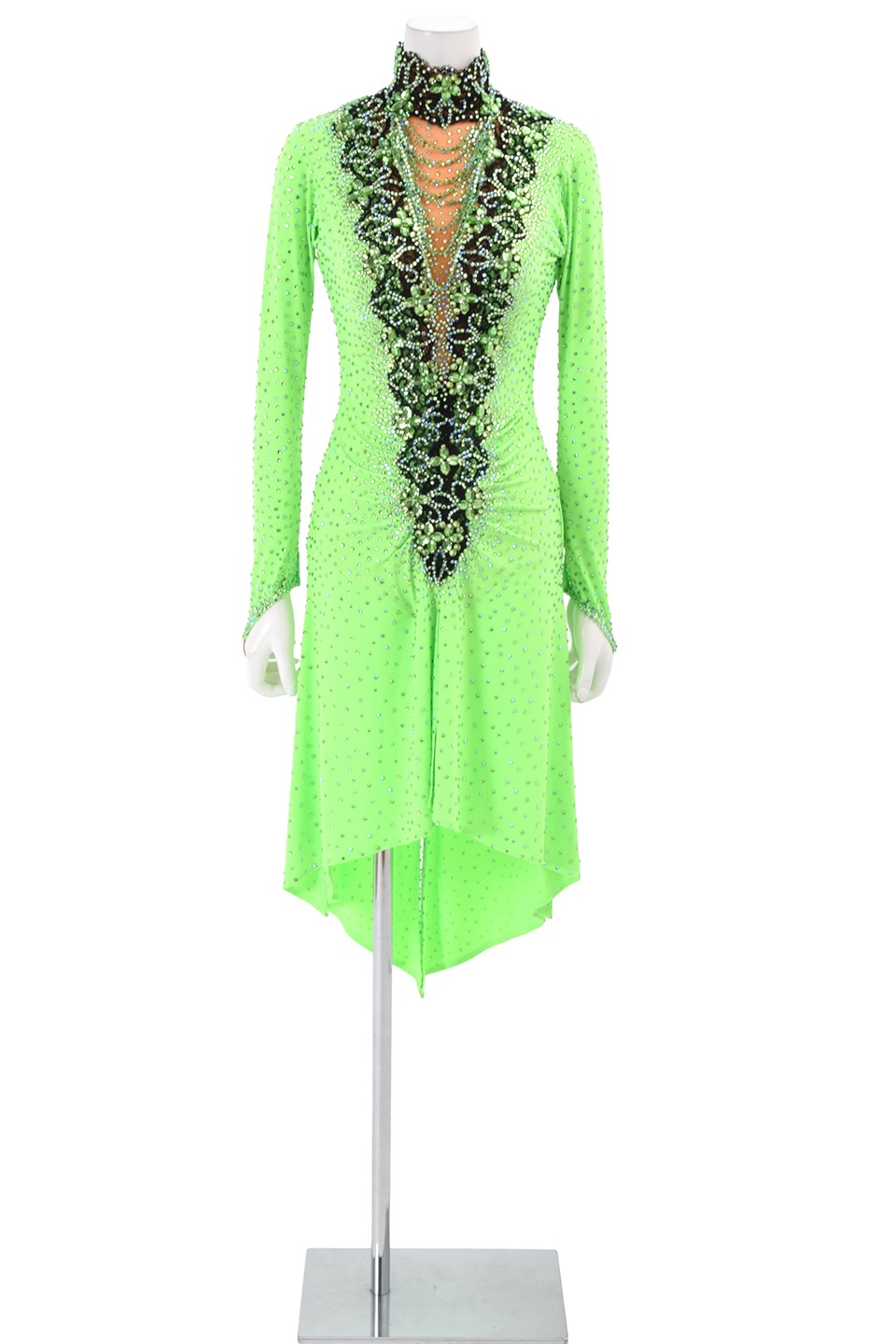 社交ダンス✴︎ドレス 社交ダンスドレス スタンダードドレス⭐️ホワイト&ブラックフェザー