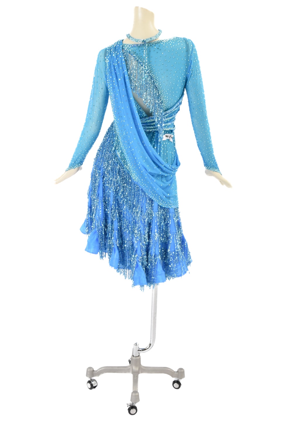 ラテンドレス WL0140D ターコイズ L 社交ダンス タカダンス 社交