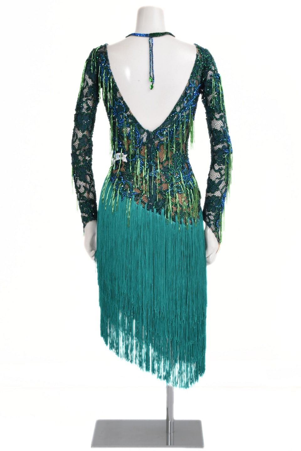 ラテンドレス WL0145D フォレストグリーン M 社交ダンス タカダンス