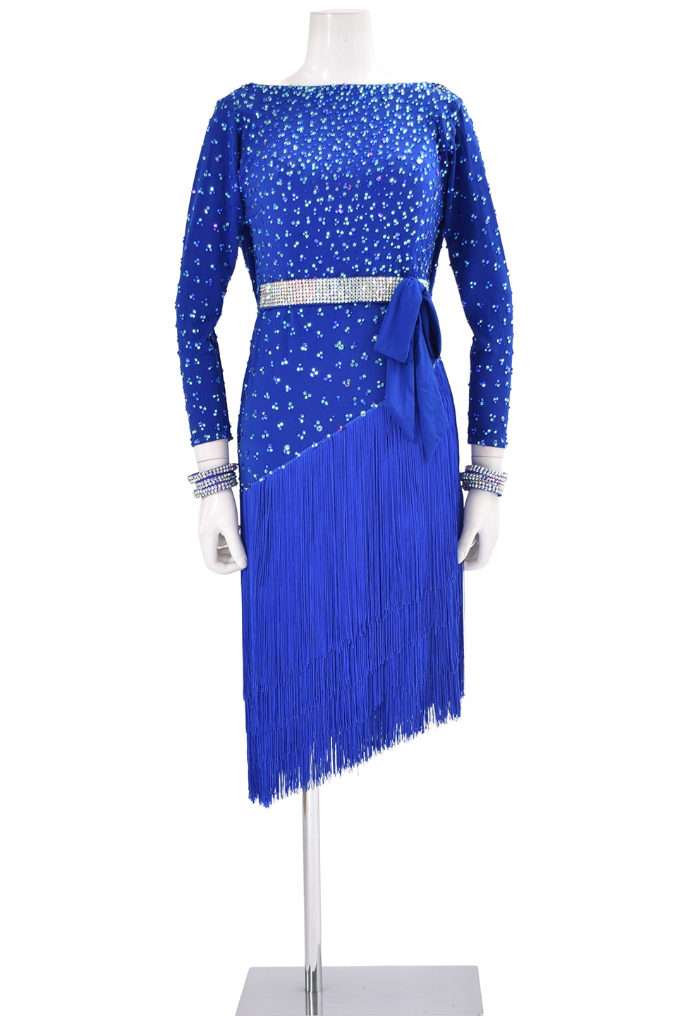 社交ダンスヤナギダダンスのラテンドレス ラテンドレス ヤナギダ製 社交ダンス 水色 ラテンドレス ヤナギダ