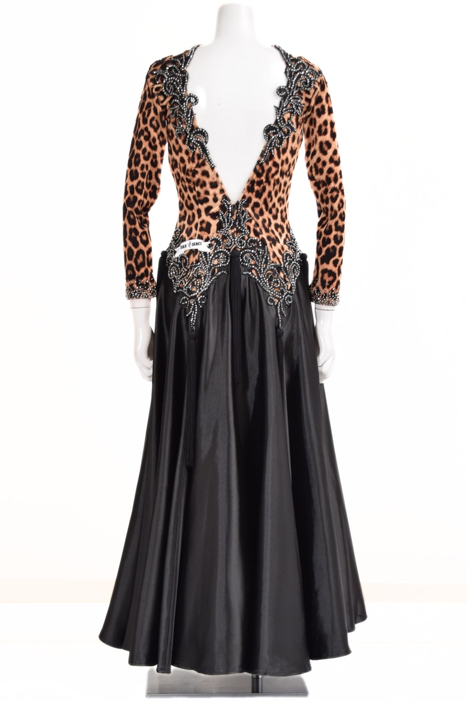 ラテンドレス パソドレス WL0164D レオパード/ブラック M 社交ダンス