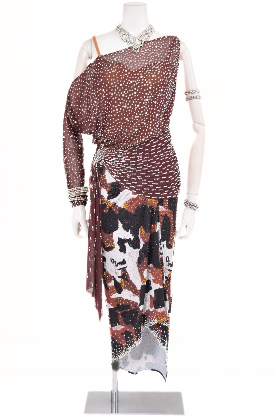 ラテンドレス WL0166D エスプレッソ M 社交ダンス タカダンス | LADIES