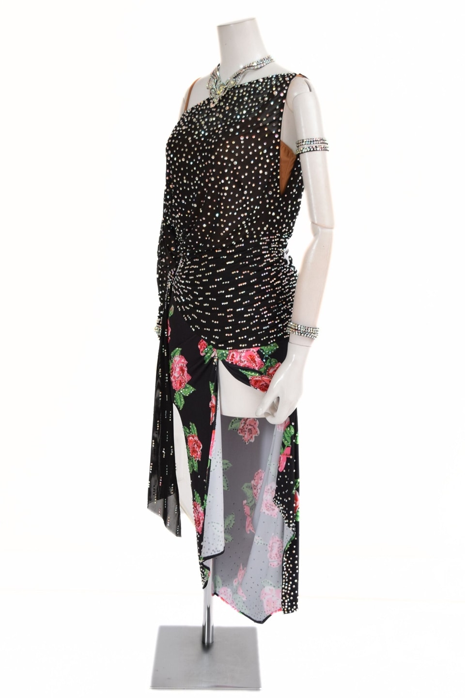 ラテンドレス WL0166D ブラックII M 社交ダンス タカダンス | LADIES