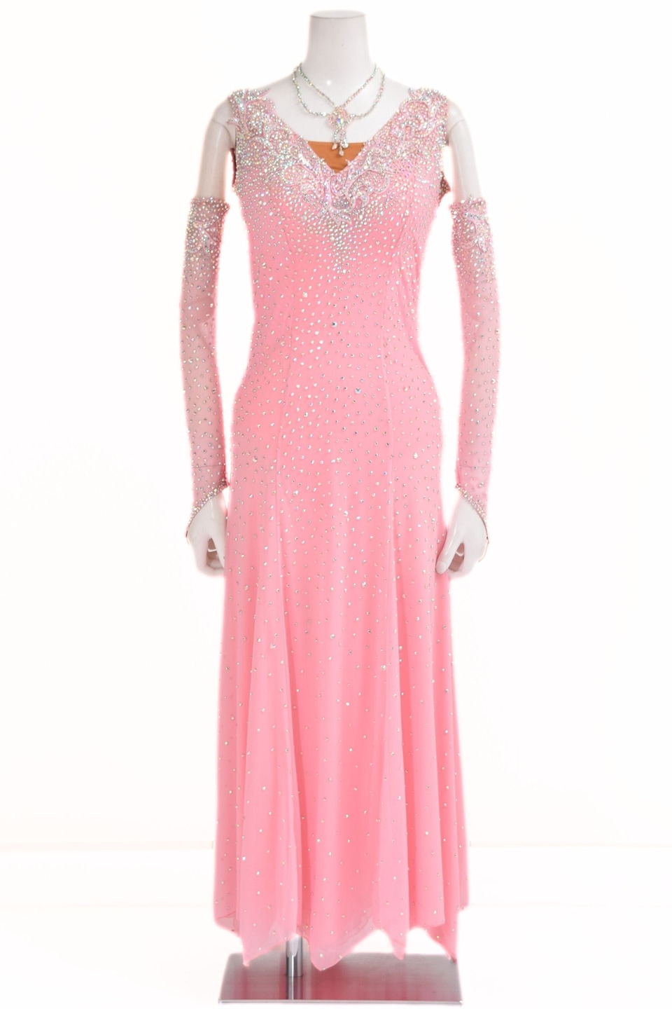 ラテンドレス WL0172D シュガーピンク M 社交ダンス タカダンス