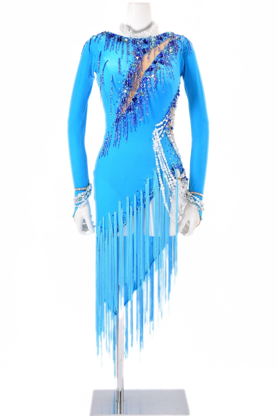 ラテンドレス WL0186D ターコイズ S 社交ダンス タカダンス | LADIES