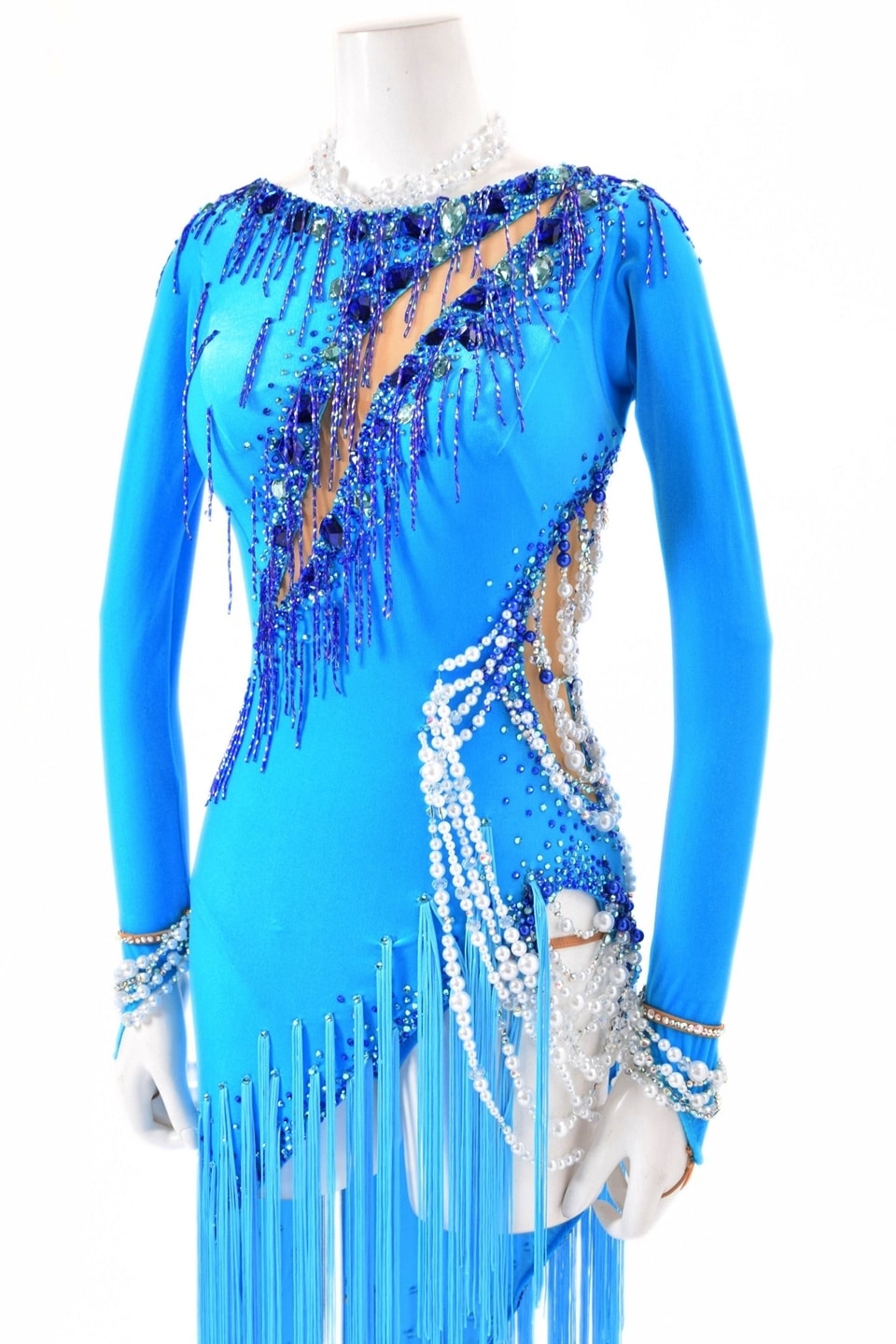 ラテンドレス WL0186D ターコイズ S 社交ダンス タカダンス | LADIES