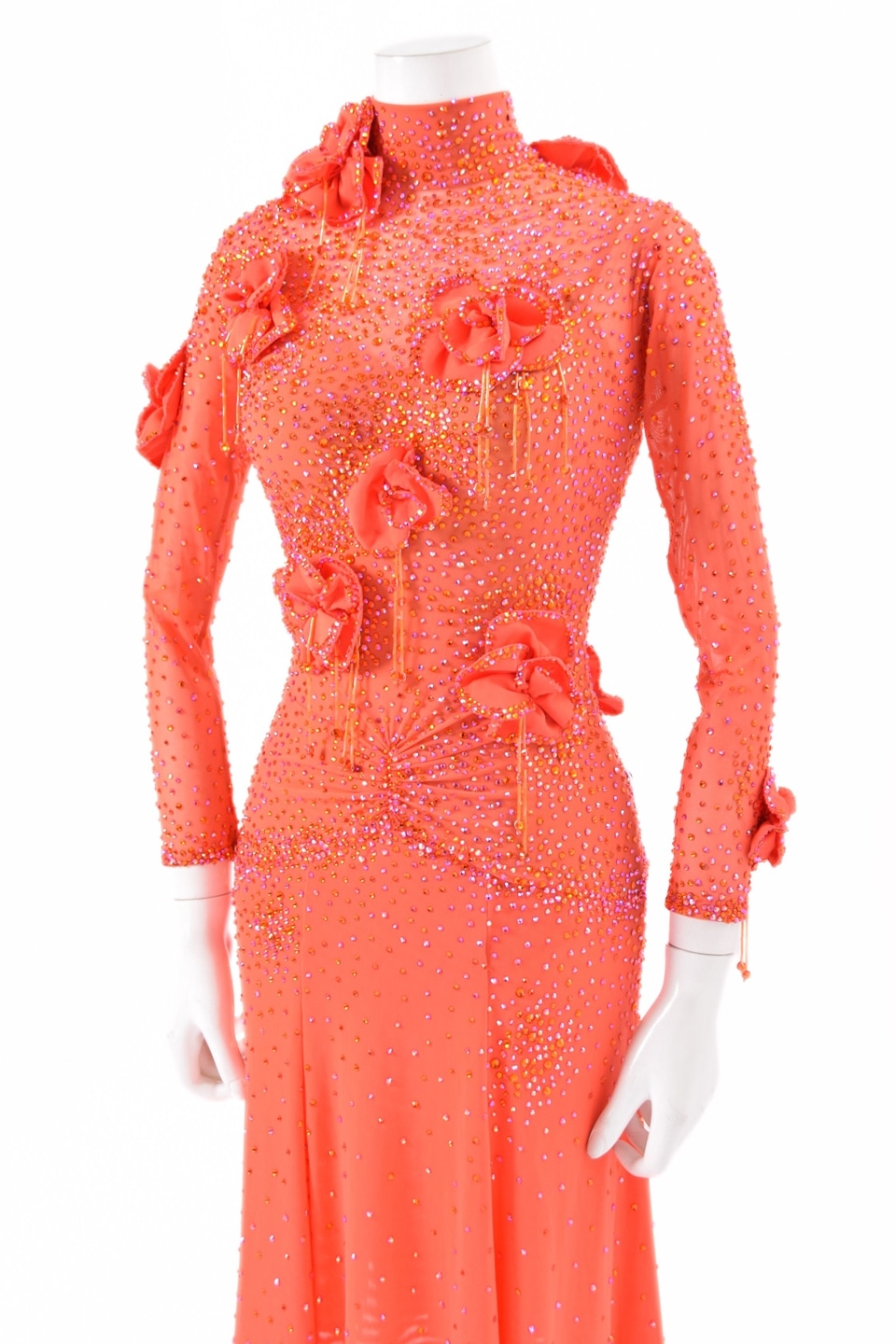 ラテンドレス WL0187D FLレッド S 社交ダンス タカダンス | LADIES