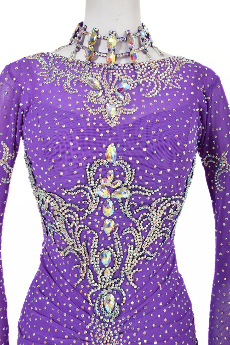 ラテンドレス WL0190D パープルレイン M 社交ダンス タカダンス