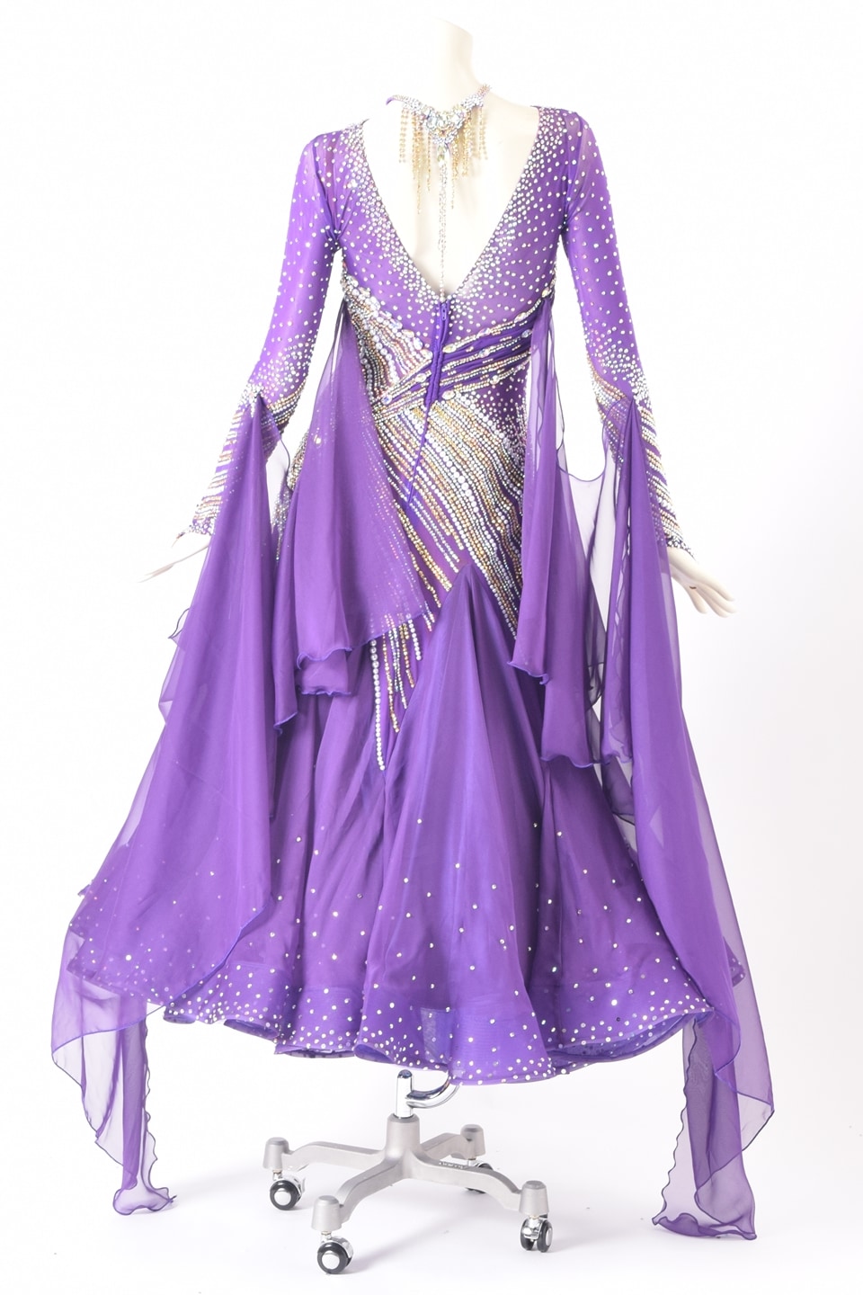 スタンダードドレス WS0488 パープルII M 社交ダンス モダン