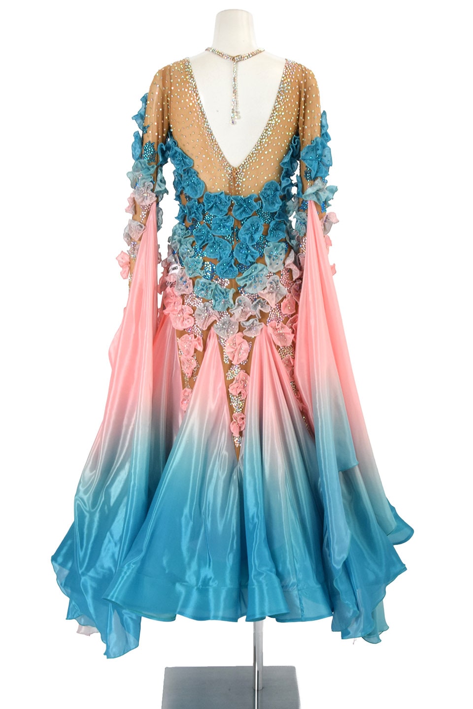 スタンダードドレス WS0588AD ジェード/シュガーピンク M 社交ダンス