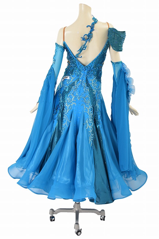 スタンダードドレス WS0655D ターコイズ／ピーコックブルー S 社交