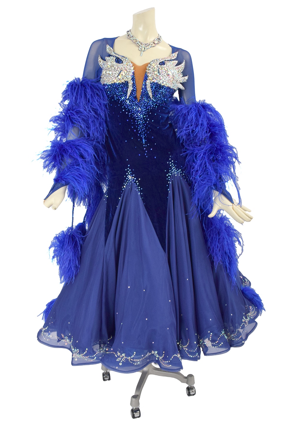 スタンダードドレス WS0664D サファイア S 社交ダンス モダンドレス