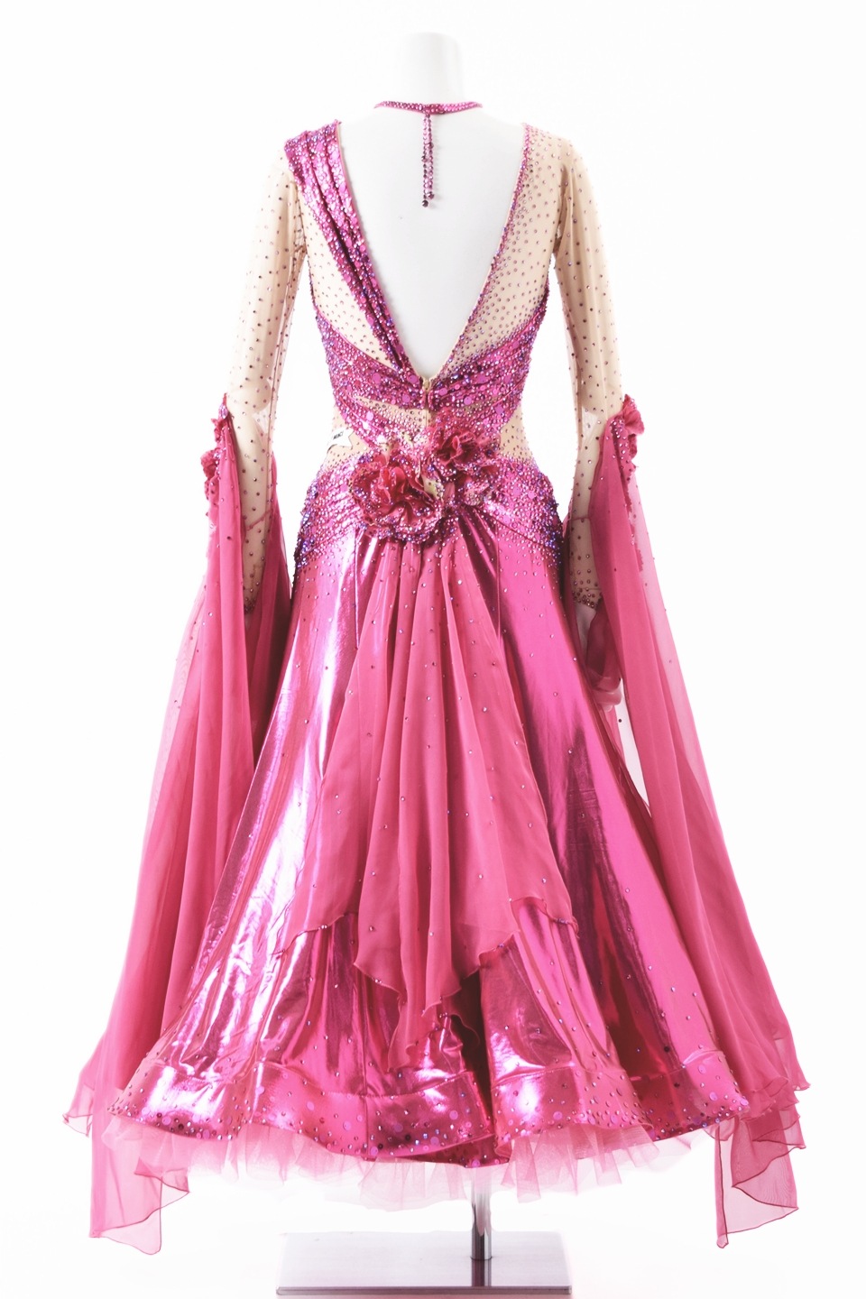 スタンダードドレス WS0673D エレクトリックピンク M 社交ダンス