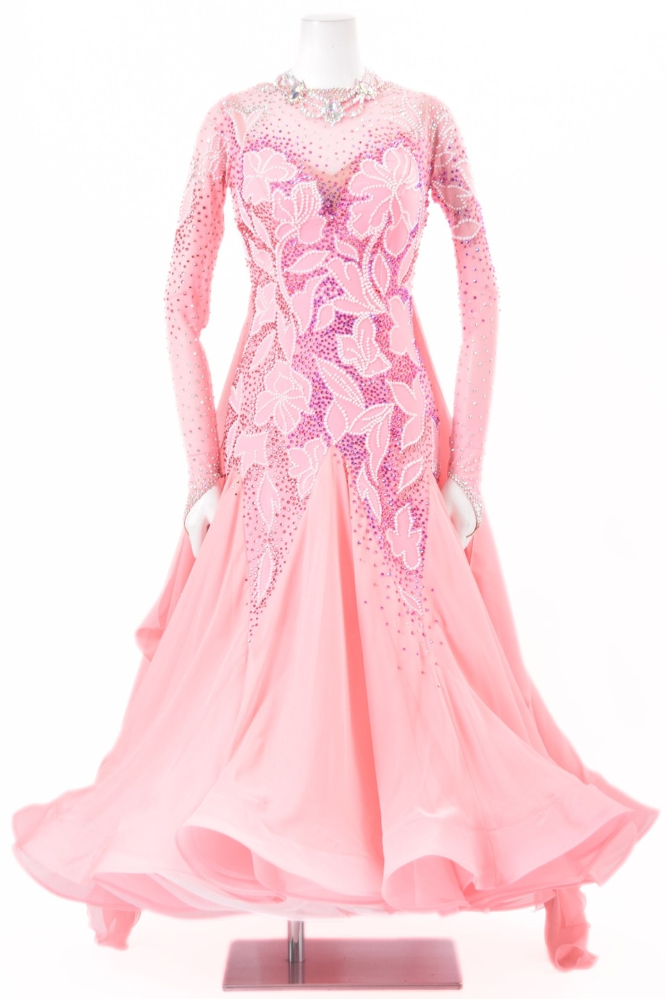 スタンダードドレス WS0681D ローズピンク M 社交ダンス モダンドレス