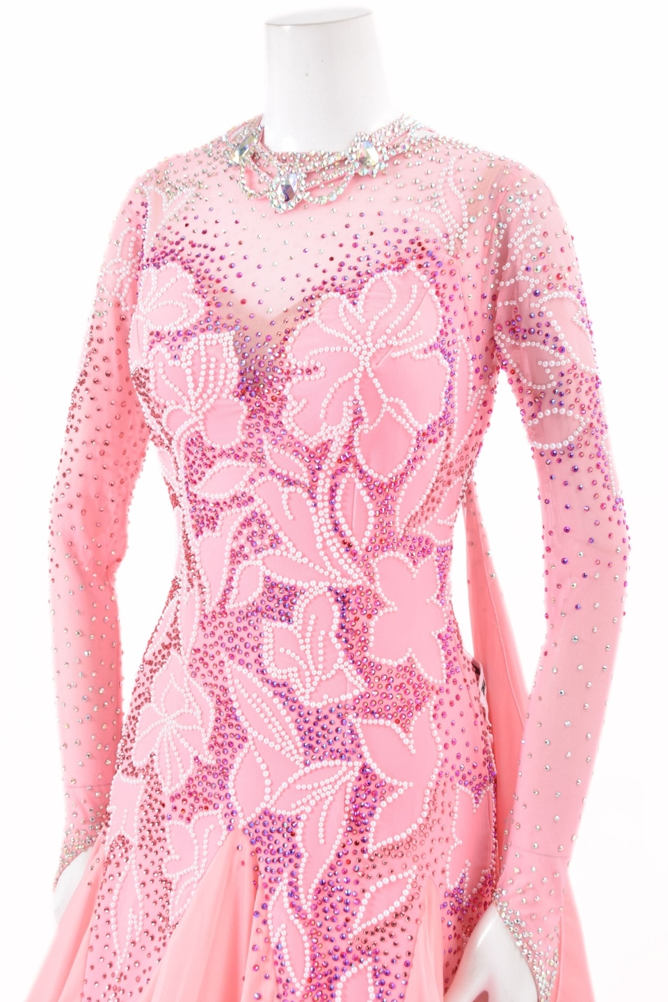 スタンダードドレス WS0681D ローズピンク M 社交ダンス モダンドレス