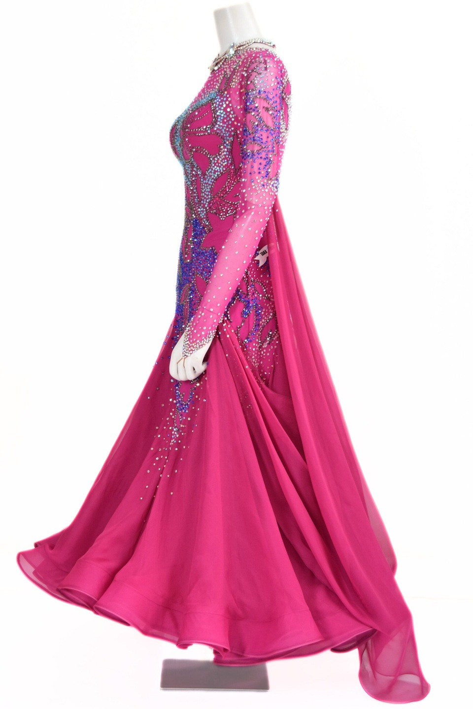 スタンダードドレス WS0681D フーシャ M 社交ダンス モダンドレス