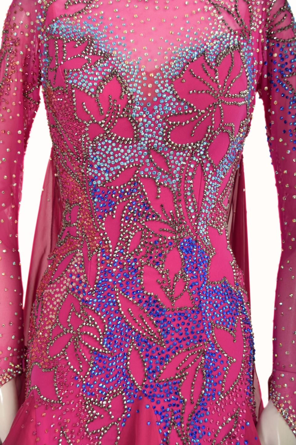 スタンダードドレス WS0681D フーシャ M 社交ダンス モダンドレス