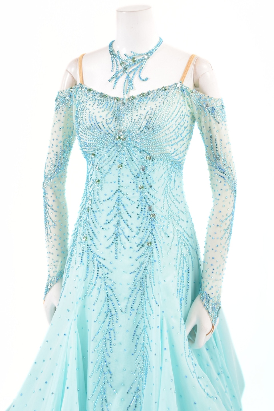 スタンダードドレス WS0683D スペアミント M 社交ダンス モダンドレス