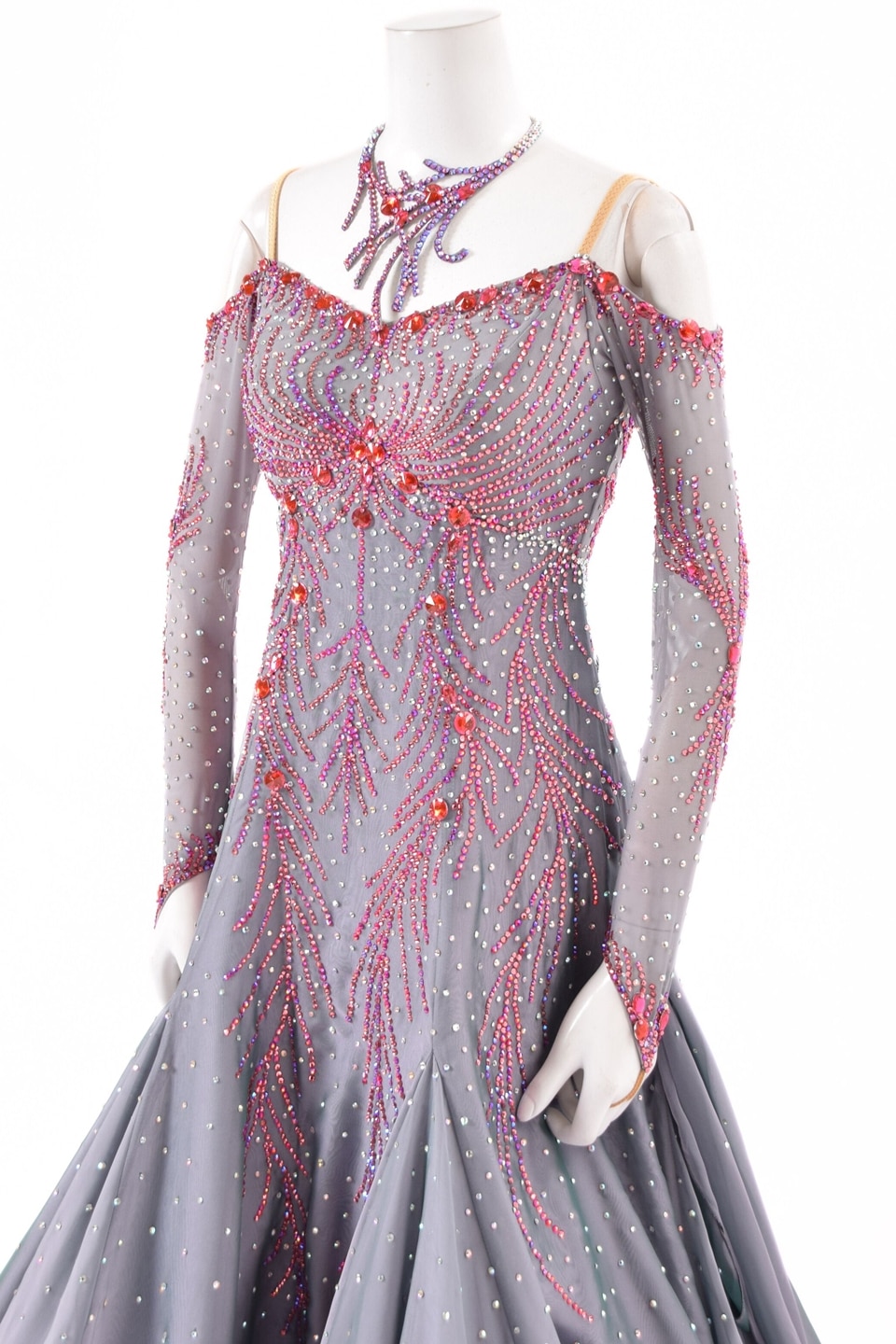 スタンダードドレス WS0683D ヘマタイト M 社交ダンス モダンドレス