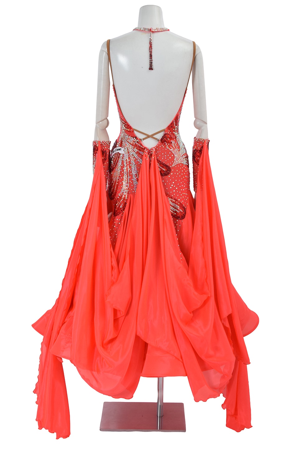 社交ダンス スタンダードドレス スタンダードドレス WS0694D タンゴレッド S 社交ダンス モダン