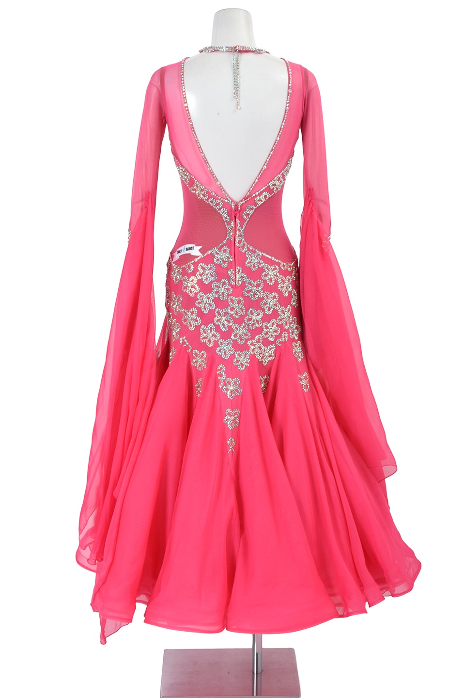 スタンダードドレス WS0696D エレクトリックピンク S 社交ダンス