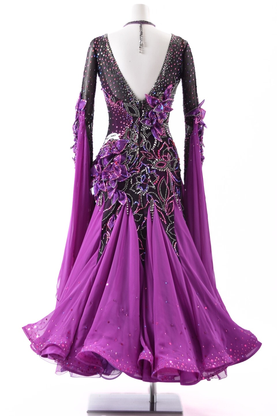 スタンダードドレス WS0705D ホットマゼンタ/ブラック S 社交