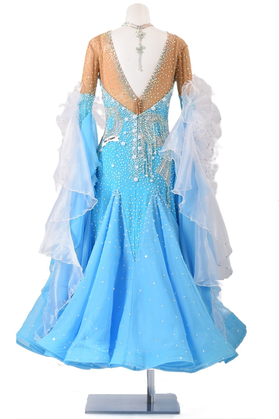 スタンダードドレス WS0713D ブルーパラダイス M 社交ダンス モダン