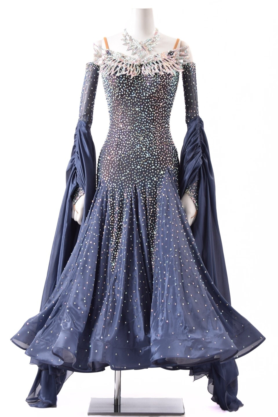 スタンダードドレス WS0714D ヘマタイト S 社交ダンス モダンドレス