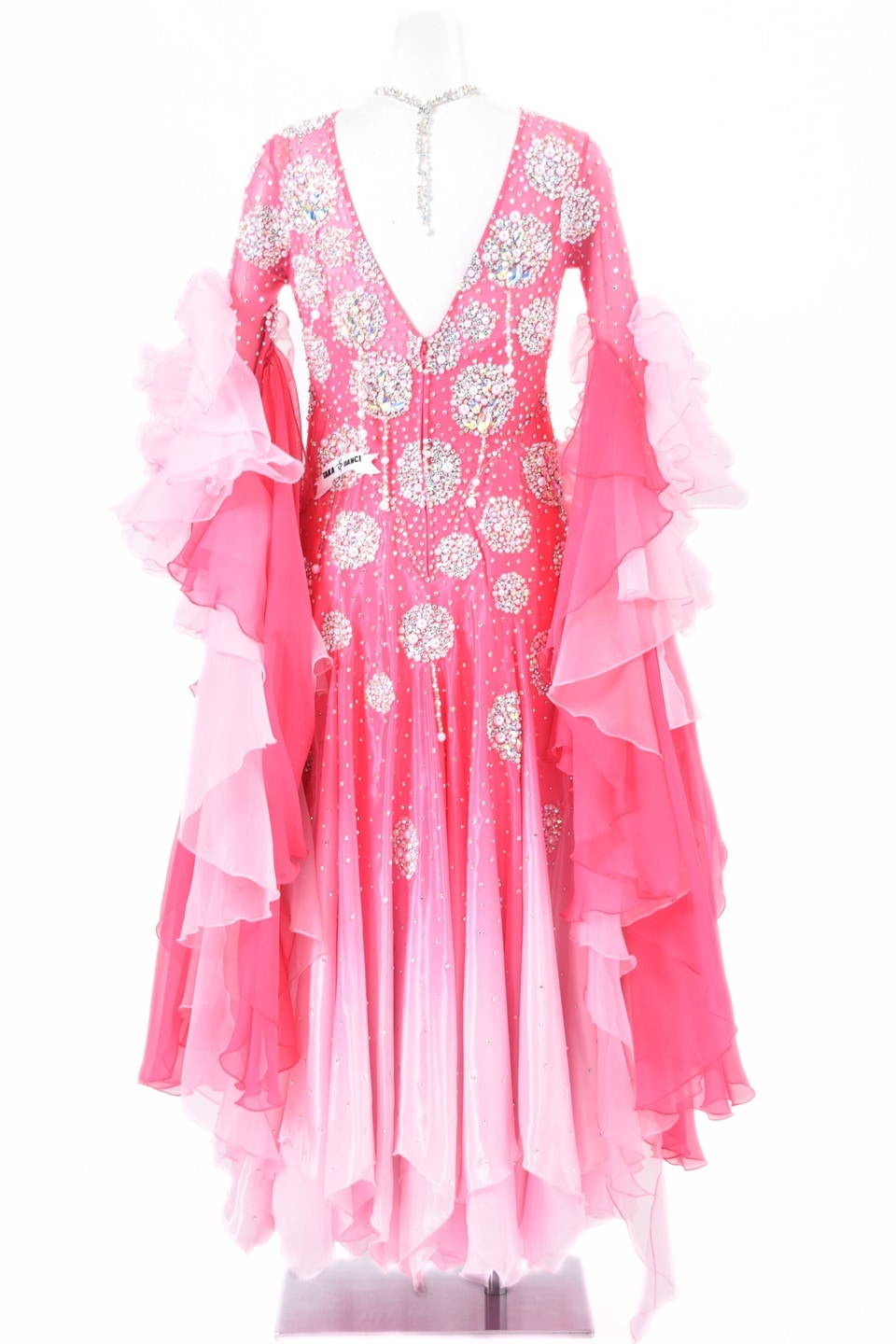 スタンダードドレス WS0728D ピンクフィズ/ベビーピンク L 社交ダンス