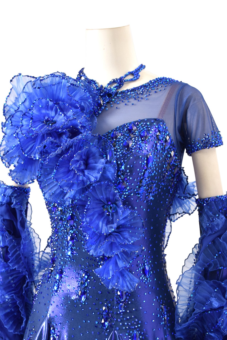 スタンダードドレス WS0729D サファイア M 社交ダンス モダンドレス