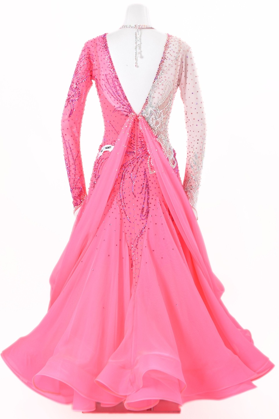 スタンダードドレス WS0733D ベビーピンク/ピンクフィズ L 社交ダンス