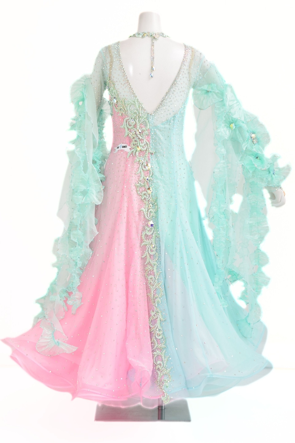 スタンダードドレス WS0734D スペアミント/シュガーピンク M 社交