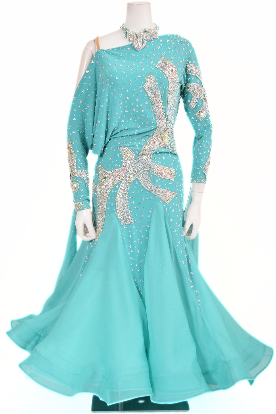 スタンダードドレス WS0735D L 社交ダンス モダンドレス ボールルーム