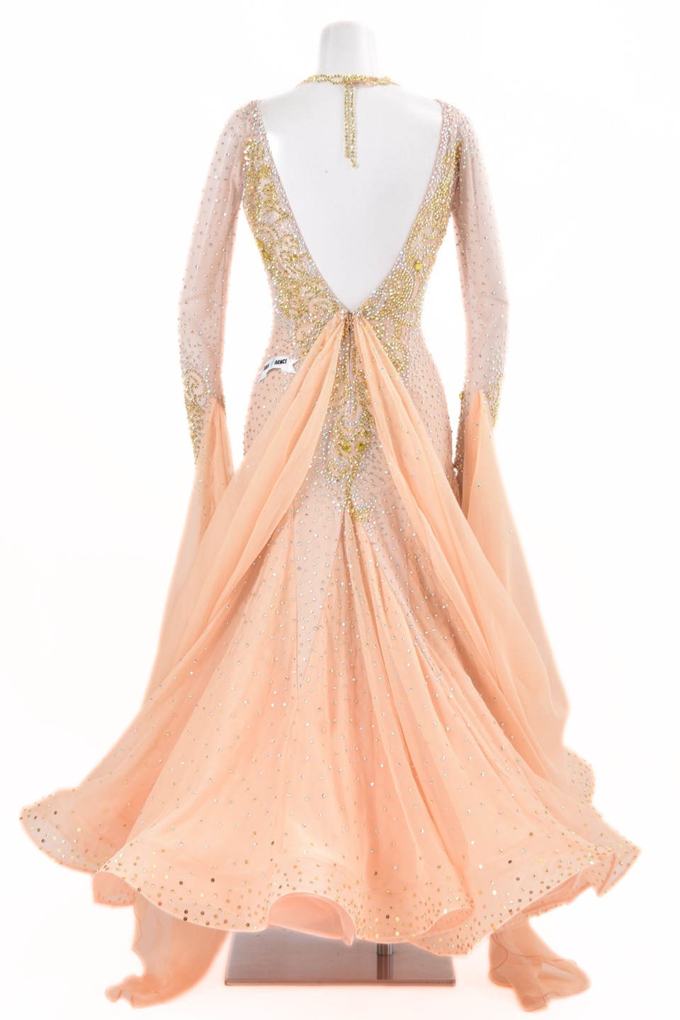 社交ダンス♡ジャンティ　モダン　スタンダードドレス スタンダードドレス WS0737D シャンペン M 社交ダンス モダンドレス