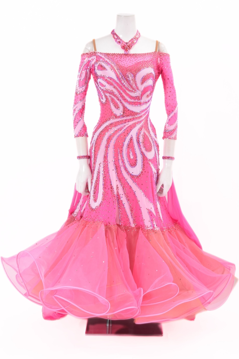 スタンダードドレス スタンダードドレス WS0738D セリース/ホワイト S 社交ダンス モダン